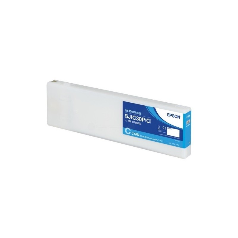 Cartouche d'encre Cyan Epson pour ColorWorks C7500G (SJIC30PC)