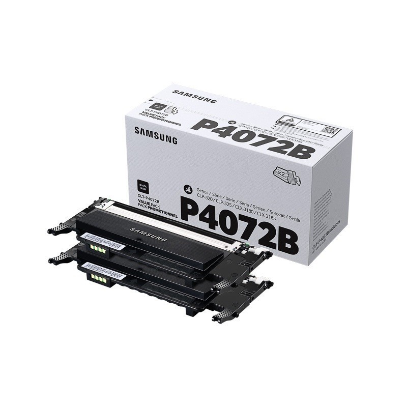 Pack de 2 toners noirs Samsung pour CLP320 / 325 / CLX3185, Toner Express : achat en ligne de Pack de 2 toners noirs Samsung pou