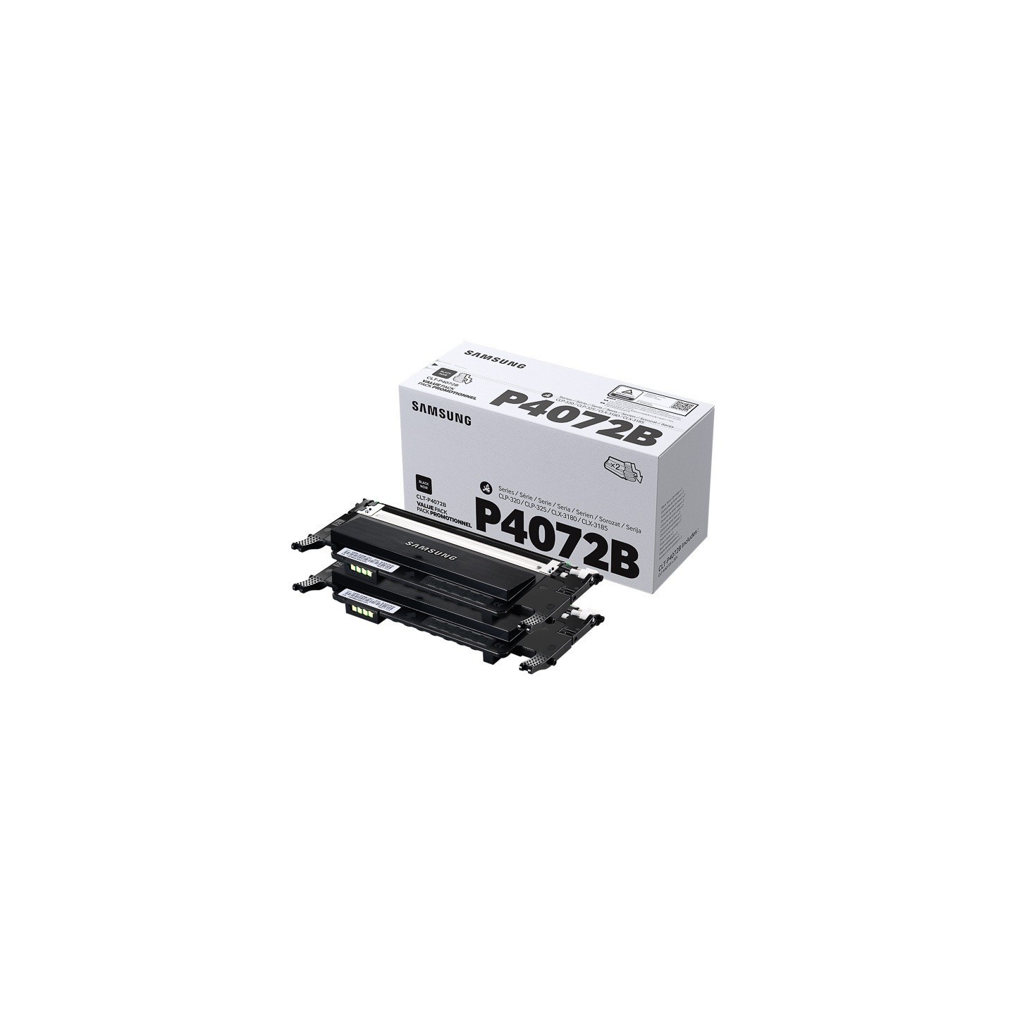 Pack de 2 toners noirs Samsung pour CLP320 / 325 / CLX3185, Toner Express : achat en ligne de Pack de 2 toners noirs Samsung pou