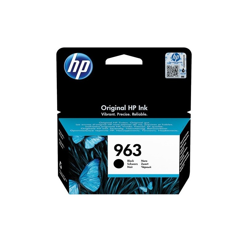 Cartouche jet d'encre Noir HP pour Office Jet Pro 9010 / 9020 ....(N°963)