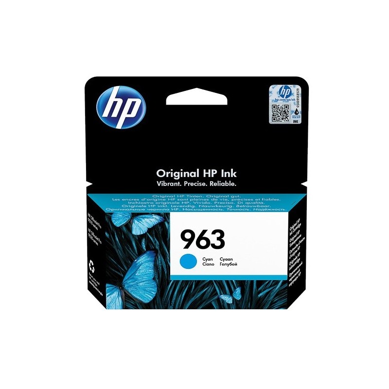 Cartouche jet d'encre Cyan HP pour Office Jet Pro 9010 / 9020 ....(N°963)