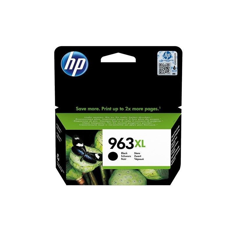 Cartouche jet d'encre Noir Haute capacité HP pour Office Jet Pro 9010 / 9020 ....(N°963XL)