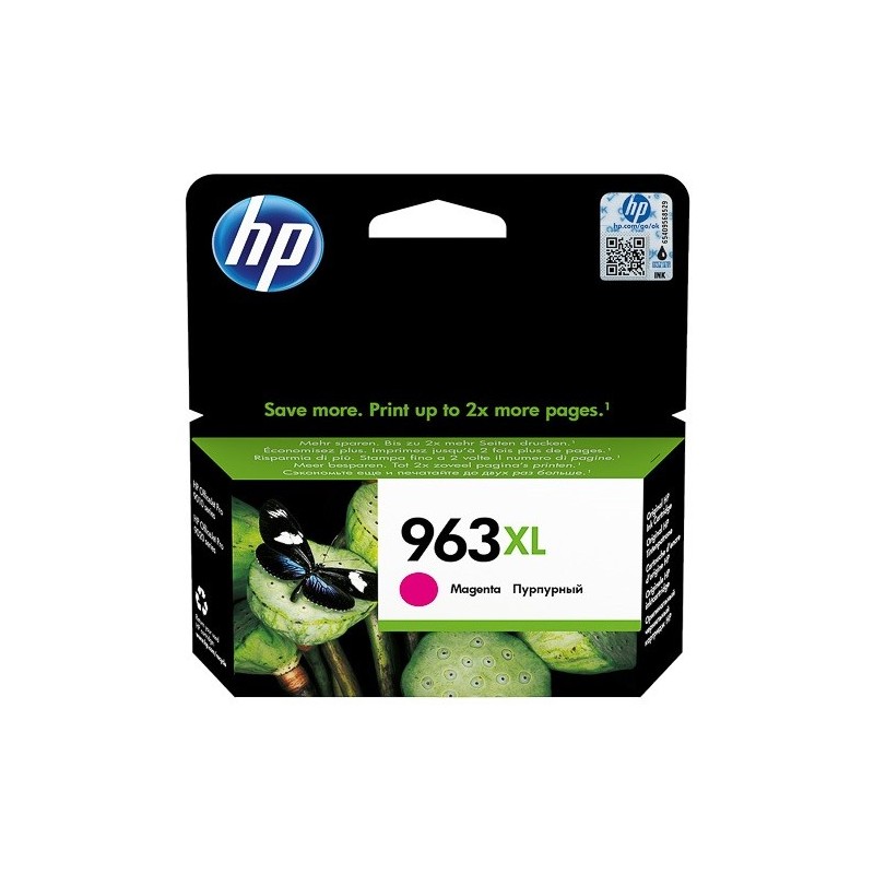 Cartouche jet d'encre magenta Haute capacité HP pour Office Jet Pro 9010 / 9020 ....(N°963XL)