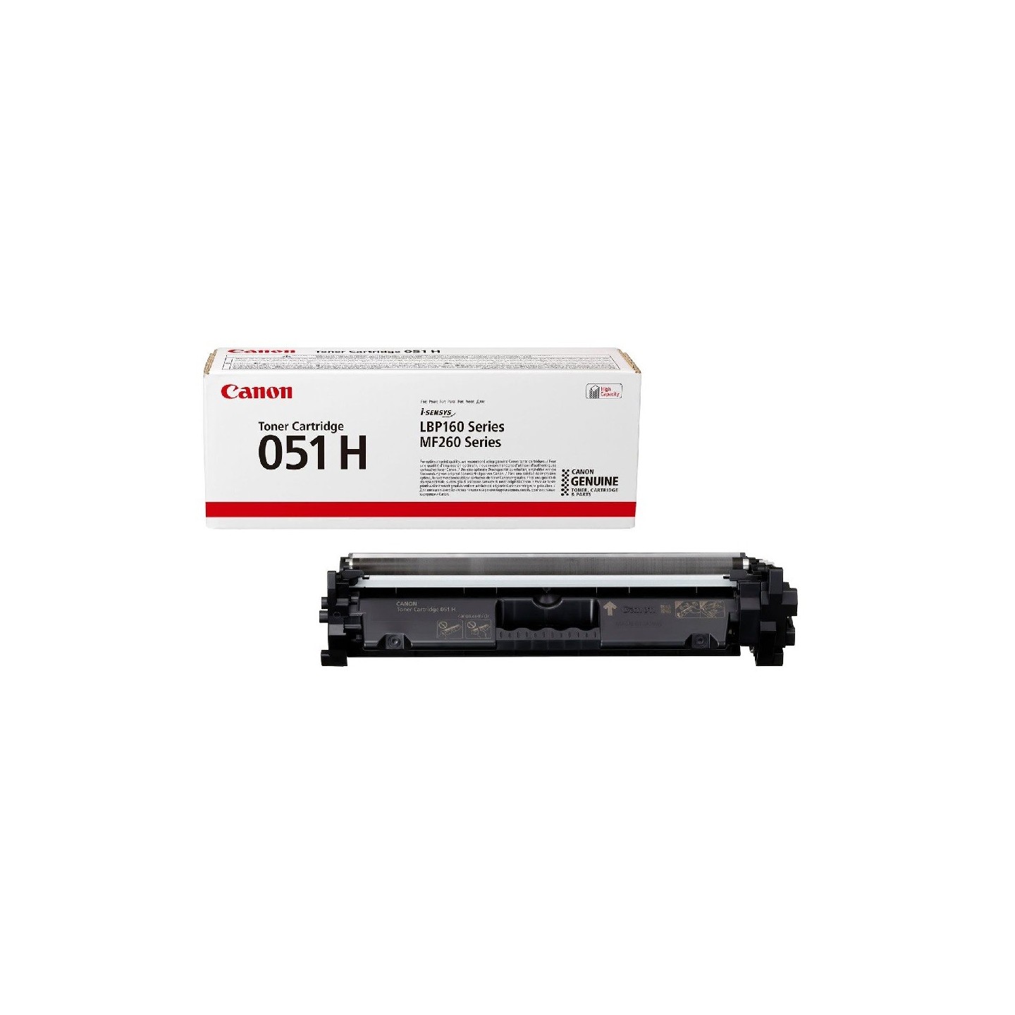 Cartouche toner Noir haute capacité Canon pour imprimante I-Sensys LBP 162dw... (051H) 