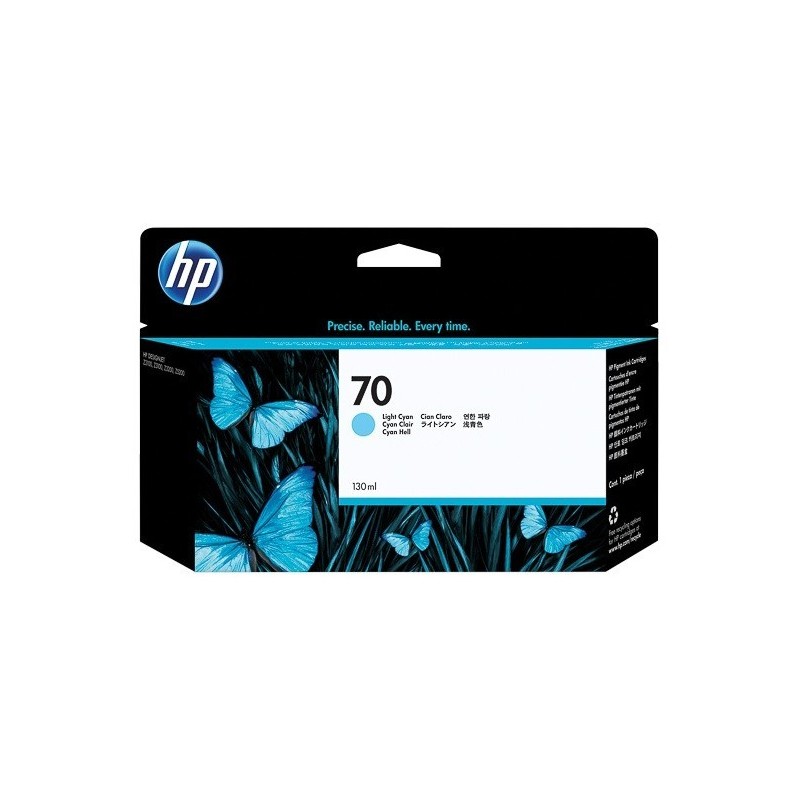 Cartouche cyan clair HP pour Designjet Z2100 / Z3100 (N°70), Toner Express : achat en ligne de Cartouche cyan clair HP pour Des