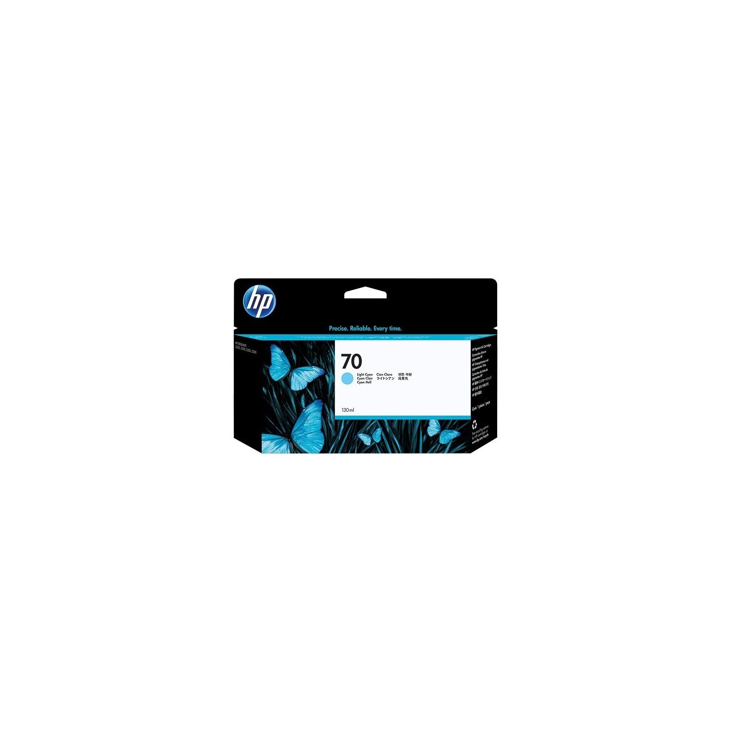 Cartouche cyan clair HP pour Designjet Z2100 / Z3100 (N°70), Toner Express : achat en ligne de Cartouche cyan clair HP pour Des