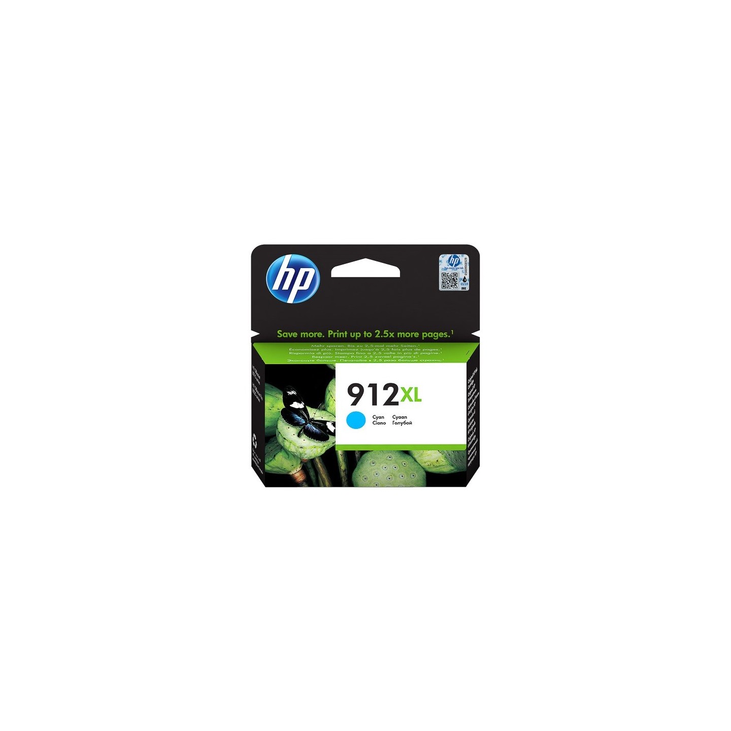 Cartouche jet d'encre Cyan haute capacité HP pour Office Jet Pro 8012 / 8022 ....(N°912XL)