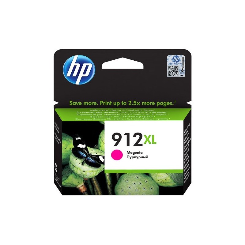Cartouche jet d'encre Magenta haute capacité HP pour Office Jet Pro 8012 / 8022 ....(N°912XL)