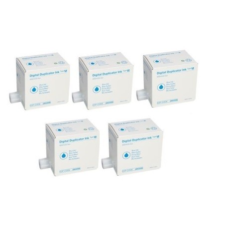 Pack 5 encres Bleu Ricoh pour JP4500 / DX4542 (Type IV) 