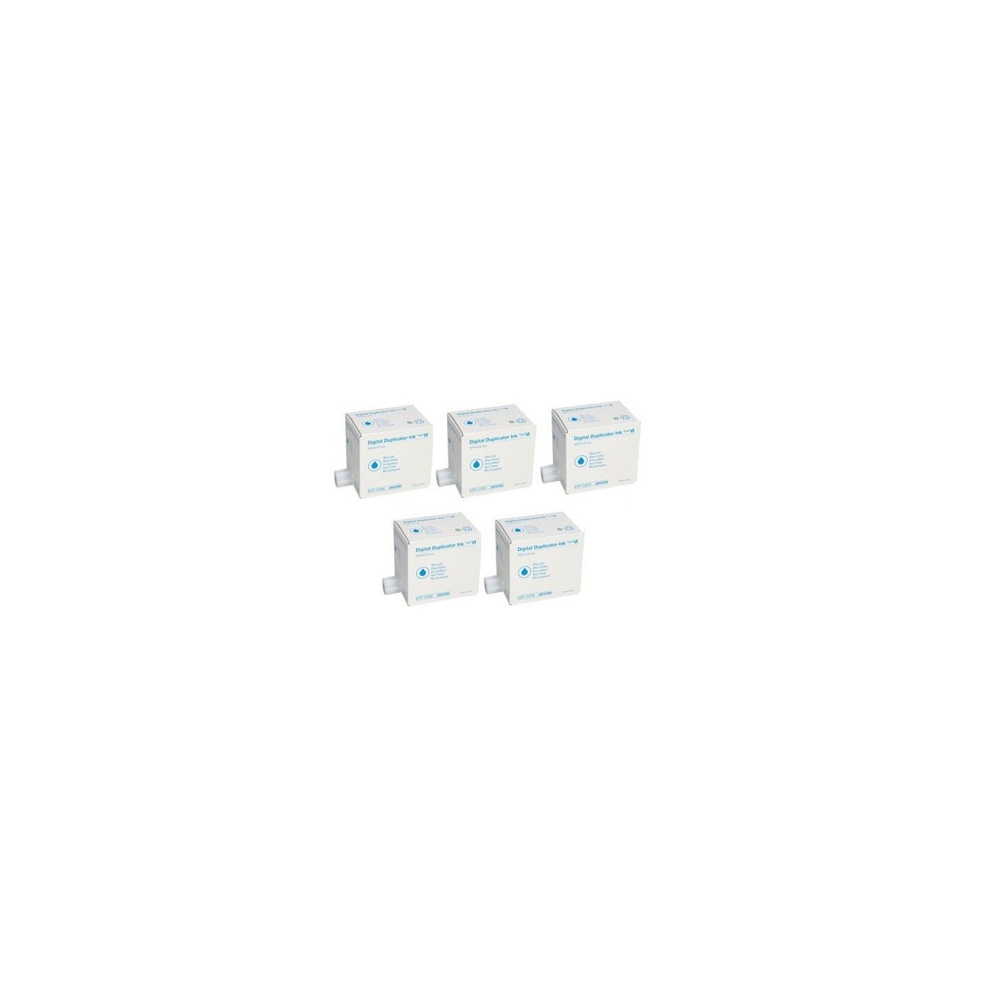 Pack 5 encres Bleu Ricoh pour JP4500 / DX4542 (Type IV) 
