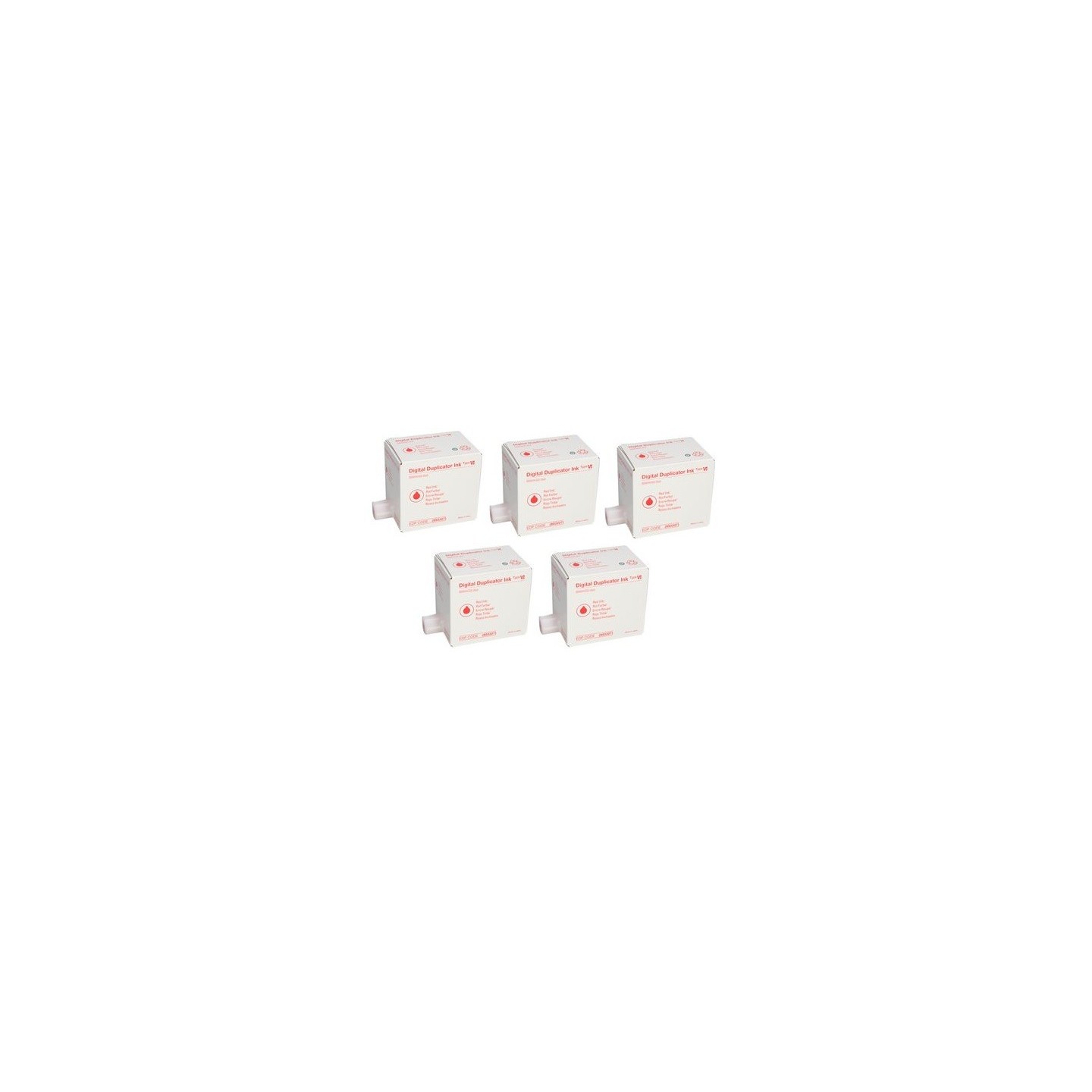Pack 5 encres Rouge Ricoh pour JP4500 / DX4542 (Type IV) 