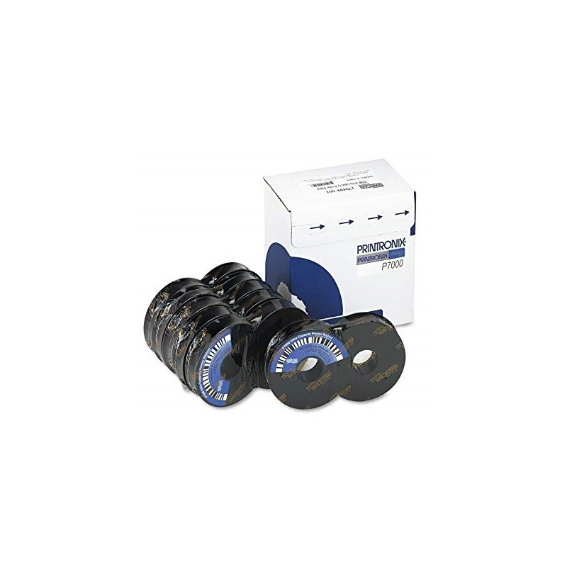 Pack 6 Rubans Matriciel Noir Printronix pour Spool Line Printer P7000 HD (70 mil. caractères)