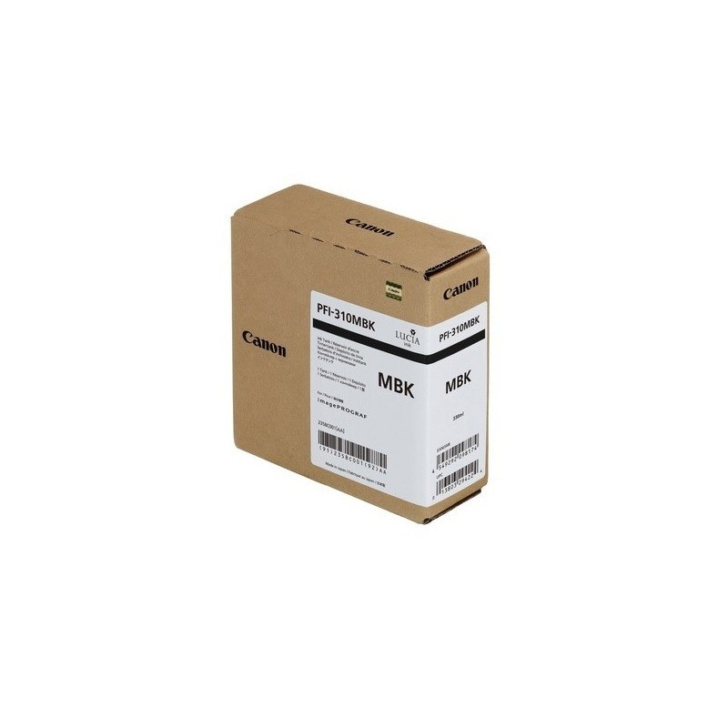 Cartouche d'encre noire Mat Canon pour Image Prograf TX2000, TX3000 (PFI310MBK)