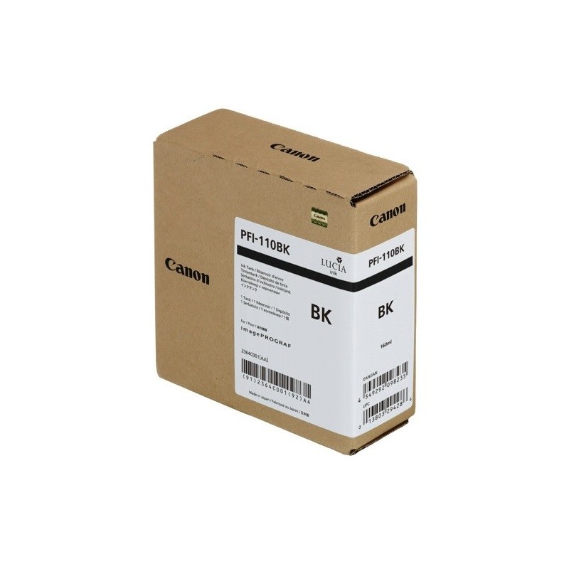 Cartouche d'encre noire Canon pour Image Prograf TX2000, TX3000 ... (PFI110BK)