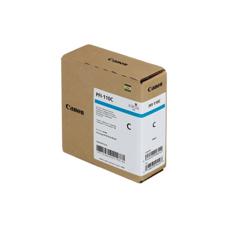 Cartouche d'encre cyan Canon pour Image Prograf TX2000, TX3000 ... (PFI110C)