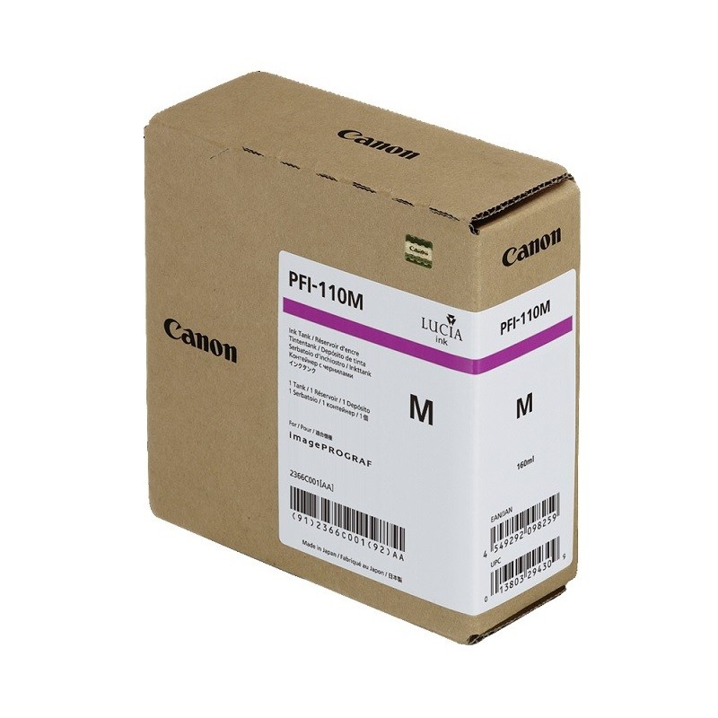 Cartouche d'encre Magenta Canon pour Image Prograf TX2000, TX3000 ... (PFI110M)