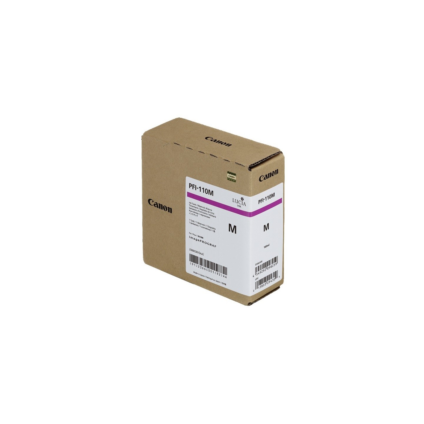Cartouche d'encre Magenta Canon pour Image Prograf TX2000, TX3000 ... (PFI110M)