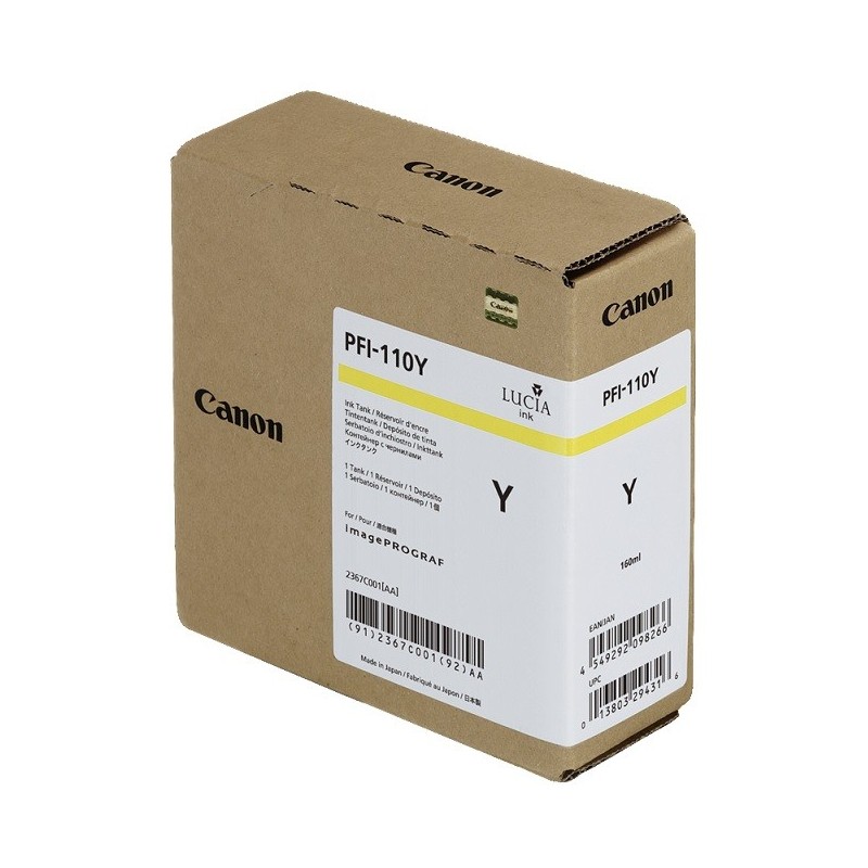 Cartouche d'encre Jaune Canon pour Image Prograf TX2000, TX3000 ... (PFI110Y)
