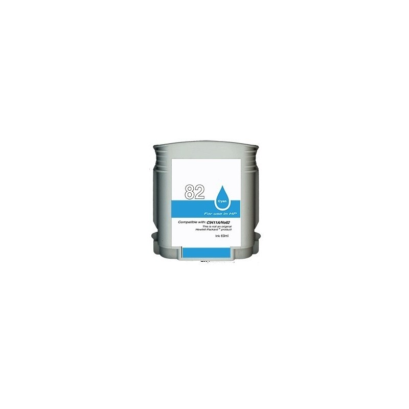 Réservoir Encre Cyan générique pour HP N°82 (C4911A)