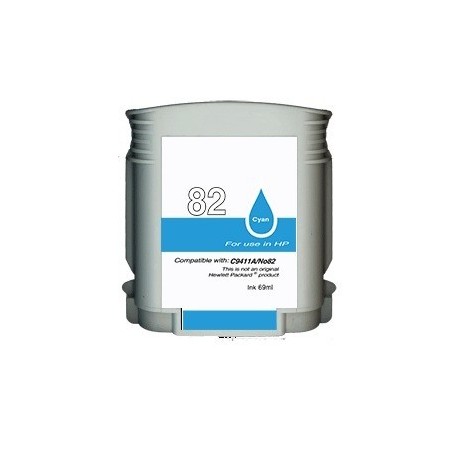 Réservoir Encre Cyan générique pour HP N°82 (C4911A)