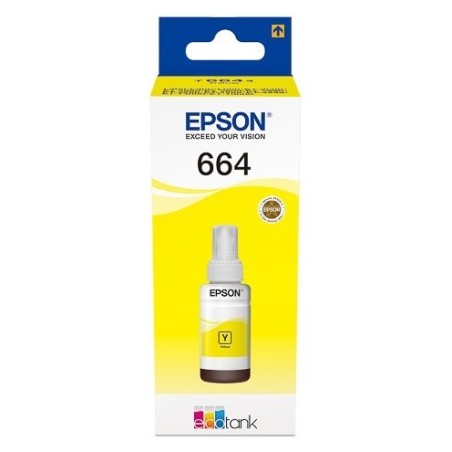 C13T66444A : Cartouche Encre Jaune EPSON pour EcoTank ET-14000/ ET-2500/ L100 ...(C13T664440)