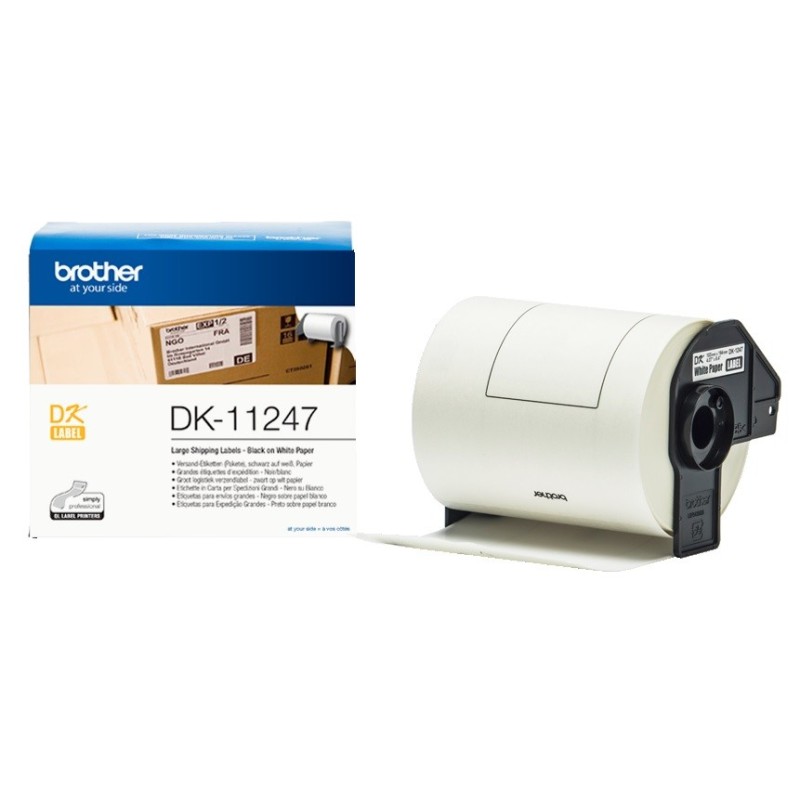 Rouleau d'étiquettes blanches DK-11247 Brother – 103 mm x 164 mm - 180 étiquettes par rouleau