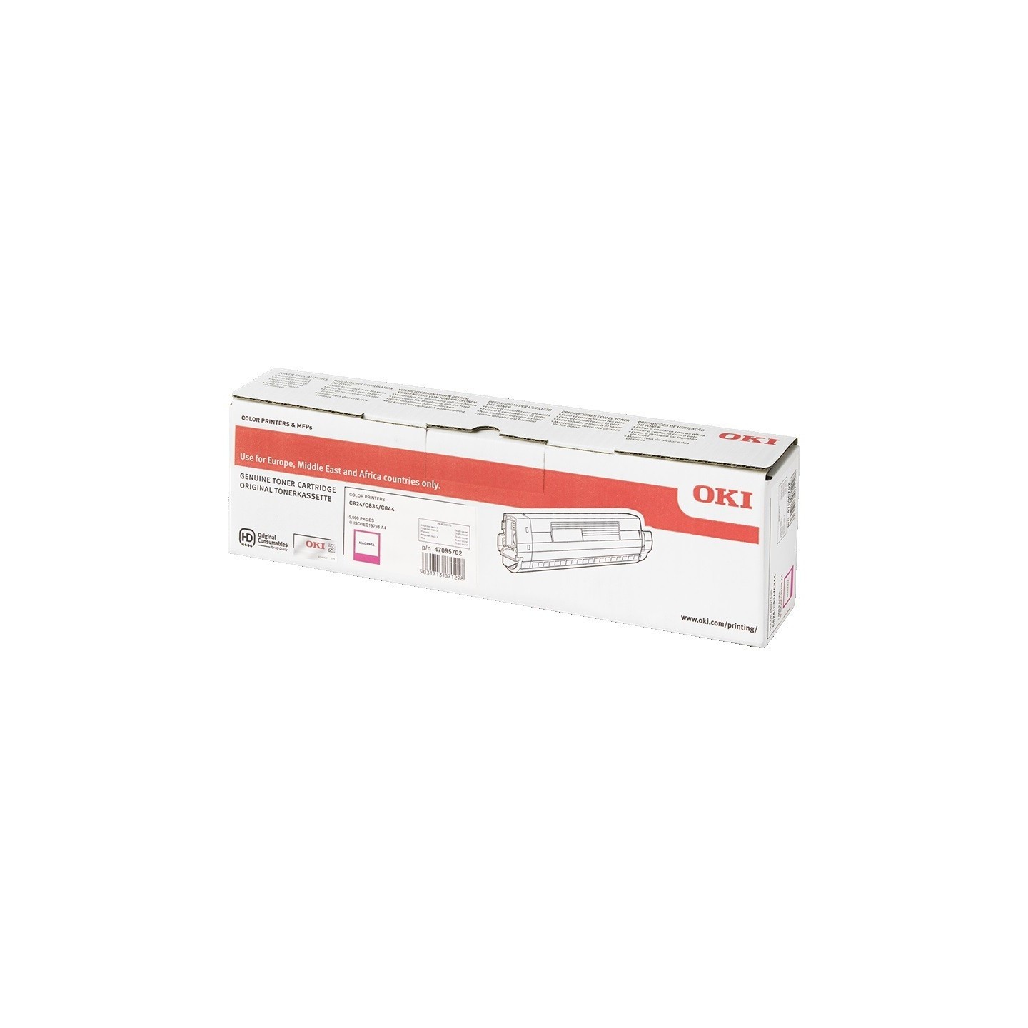 Toner Magenta Oki original pour C824 / C834 / C844 (5 000 pages)