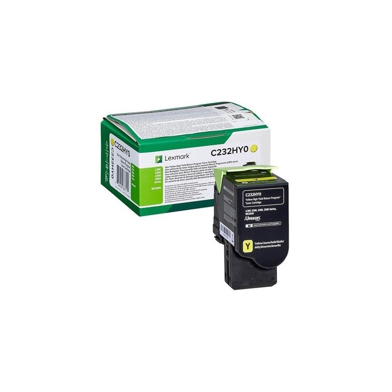 Cartouche toner jaune haute capacité lexmark (programme de retour - 2 300 pages)