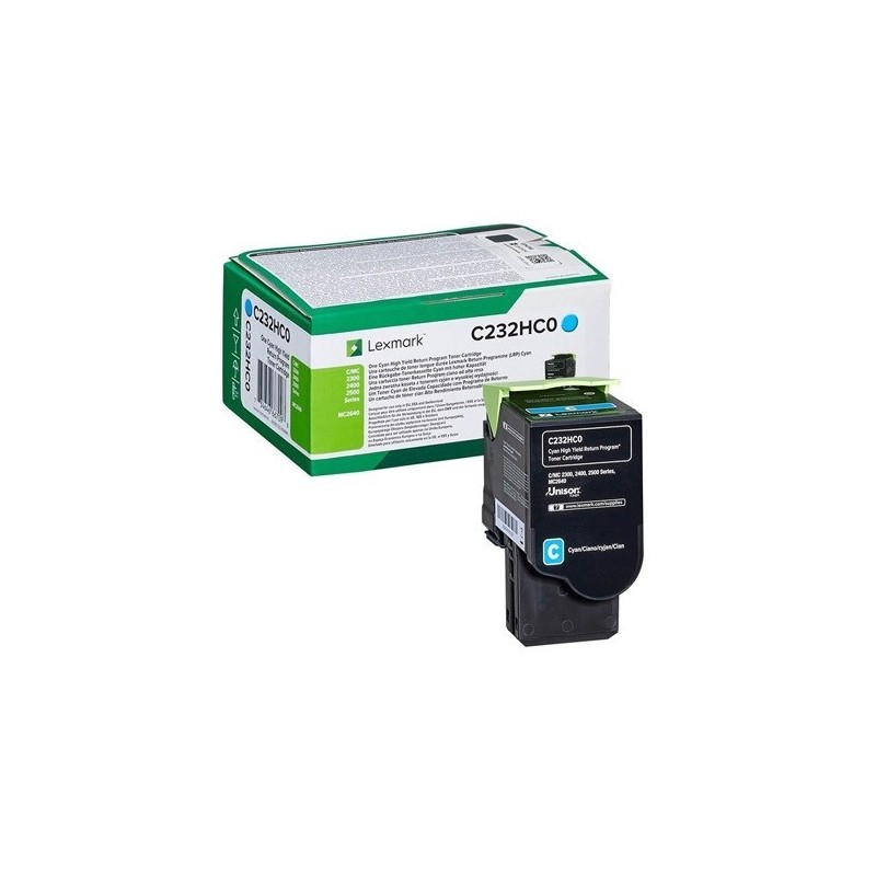 Cartouche toner cyan haute capacité lexmark (programme de retour - 2 300 pages)