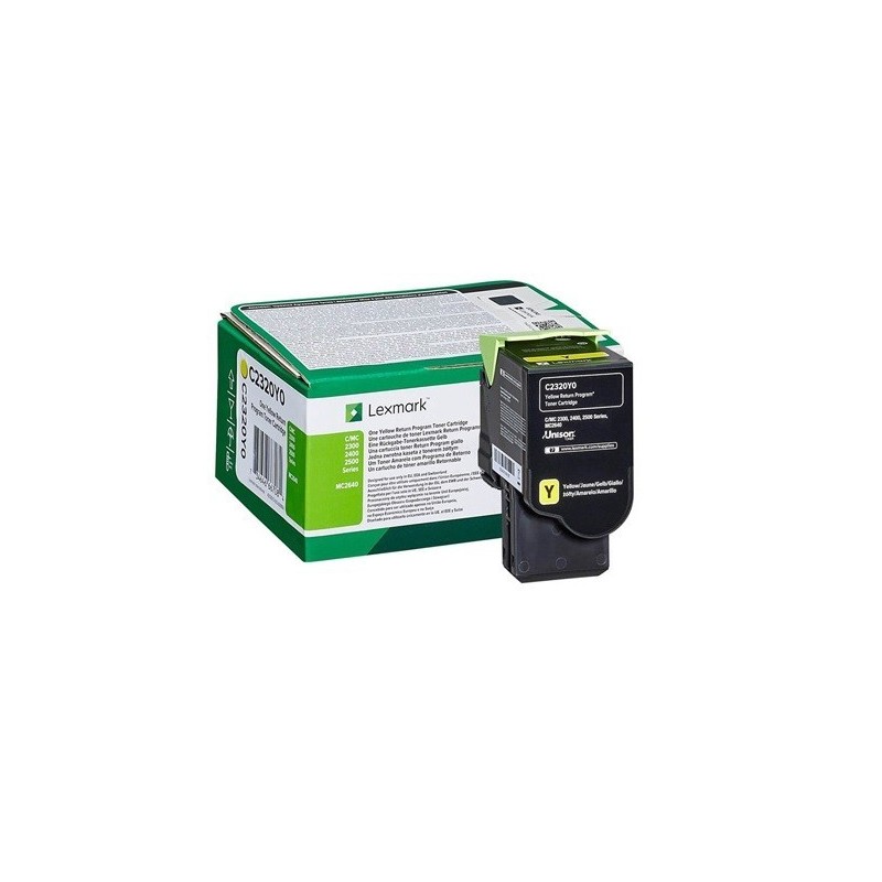 Cartouche toner jaune lexmark (programme de retour - 1000 pages)