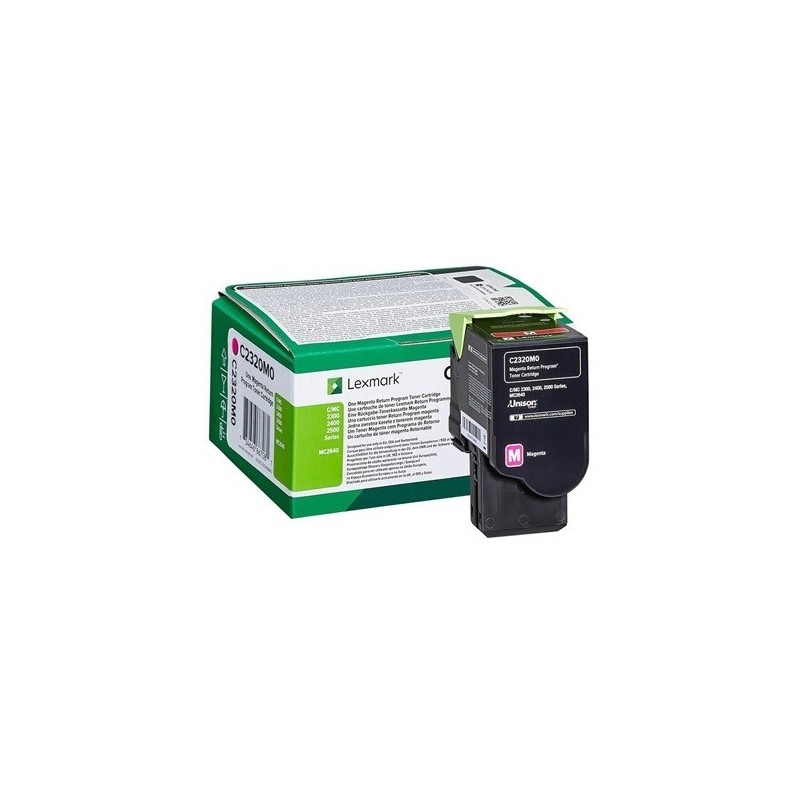 Cartouche toner magenta lexmark (programme de retour - 1000 pages)