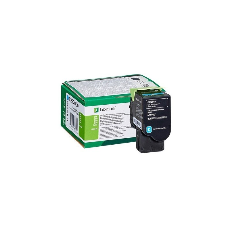 Cartouche toner cyan lexmark (programme de retour - 1000 pages)