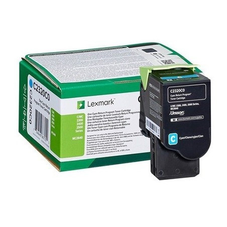 Cartouche toner cyan lexmark (programme de retour - 1000 pages)