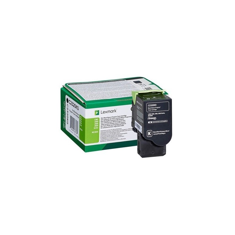 Cartouche toner noir lexmark (programme de retour - 1000 pages)