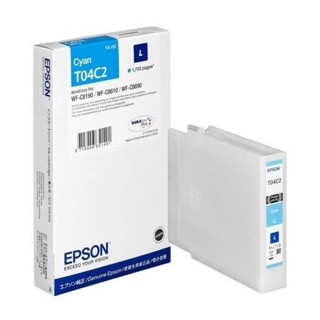 Cartouche d'encre Cyan (L) - Epson pour Workforce Pro WF-C81xx / WF-C86xx