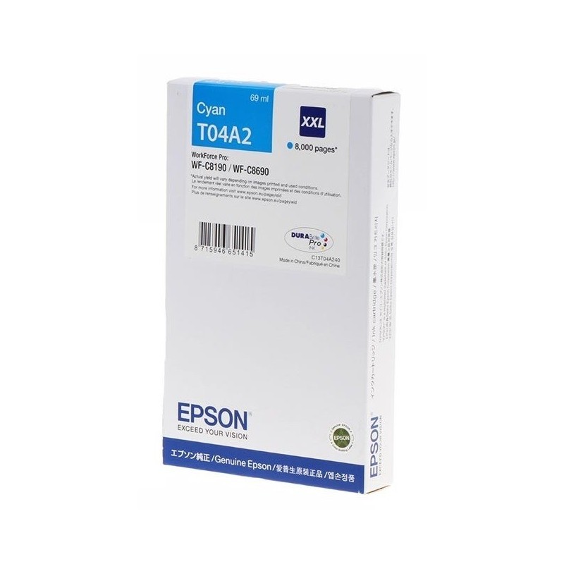 Cartouche d'encre Cyan (XXL) - Epson pour Workforce Pro WF-C81xx / WF-C86xx