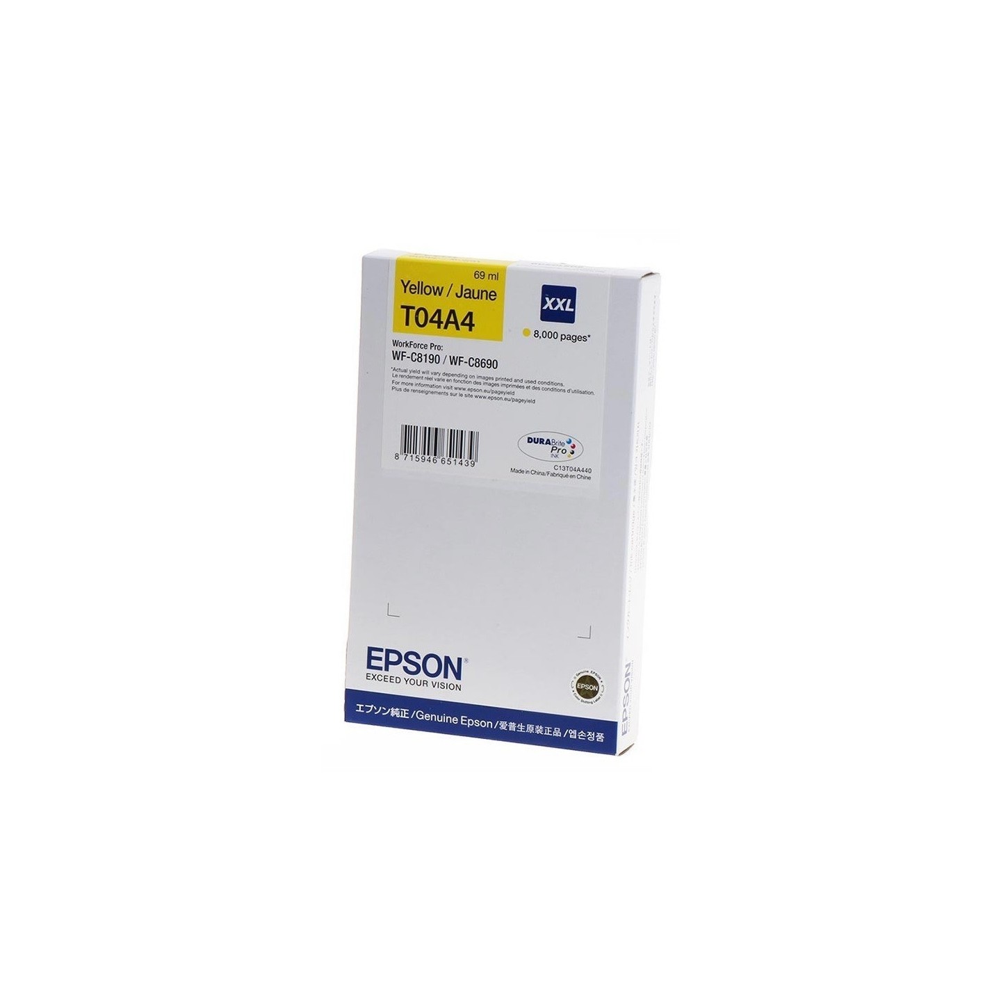 Cartouche d'encre Jaune (XXL) - Epson pour Workforce Pro WF-C81xx / WF-C86xx