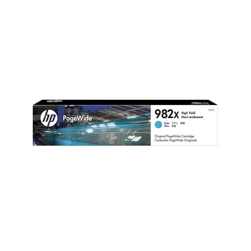 Cartouche jet d'encre Cyan Haute Capacité HP pour PageWide Enterprise color 765dn... (N°982X)