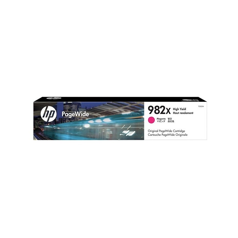 Cartouche jet d'encre Magenta Haute Capacité HP pour PageWide Enterprise color 765dn... (N°982X)