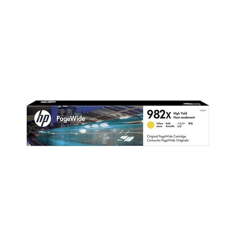 Cartouche jet d'encre Jaune Haute Capacité HP pour PageWide Enterprise color 765dn... (N°982X)