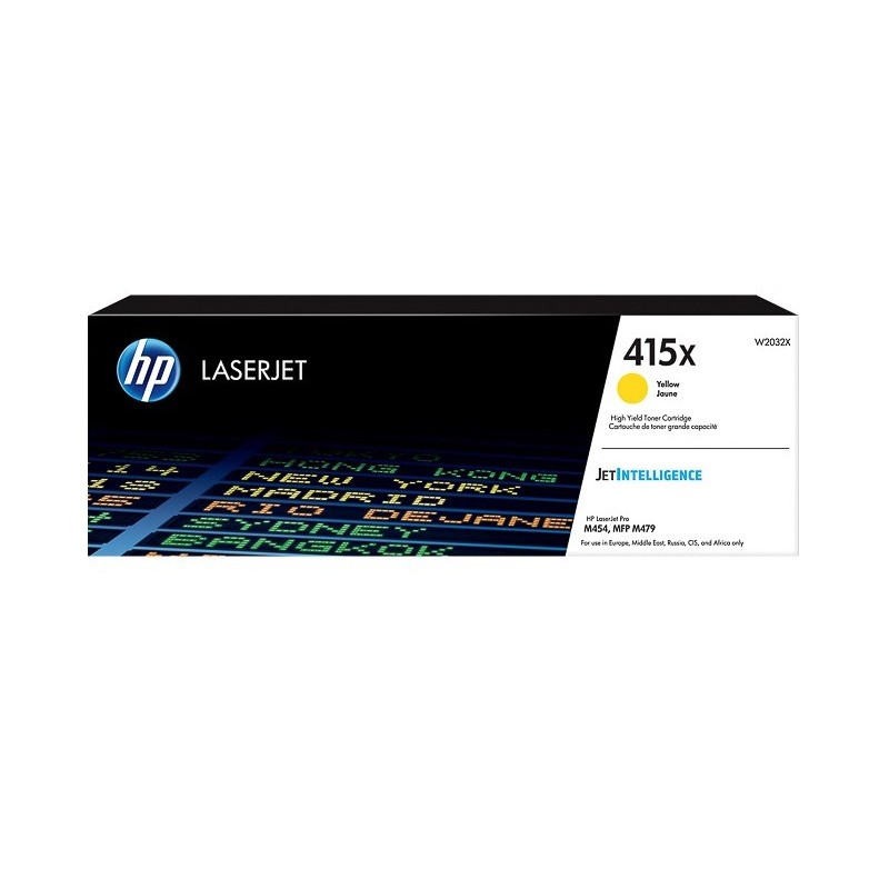 Cartouche toner Jaune haute capacité HP pour LaserJet Pro M454, M479 (N°415X)