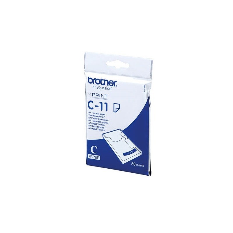 50 feuilles de papier thermique A7 Brother pour MW-140BT / MW-260...
