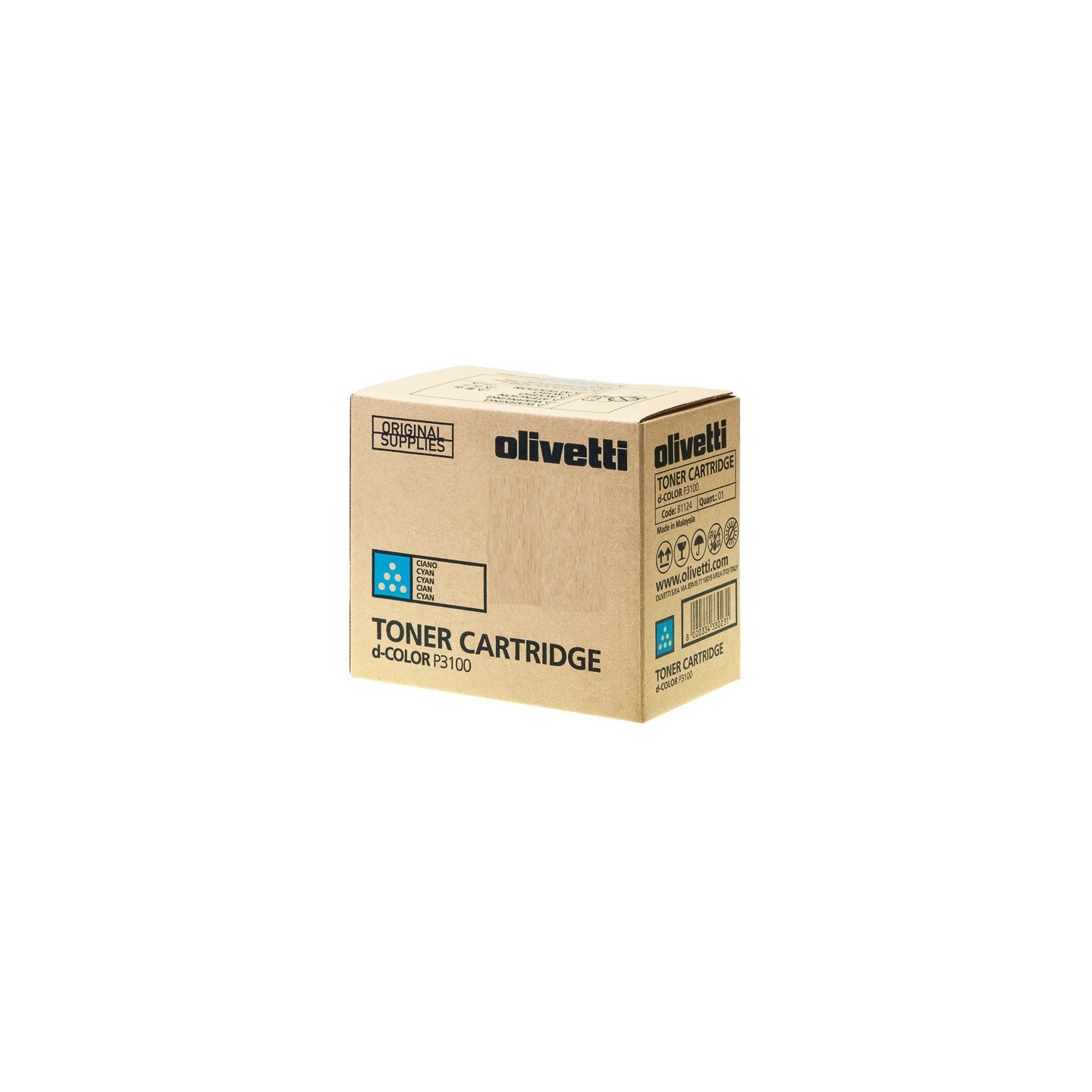 Cartouche Toner Cyan Olivetti pour D-Color P3100