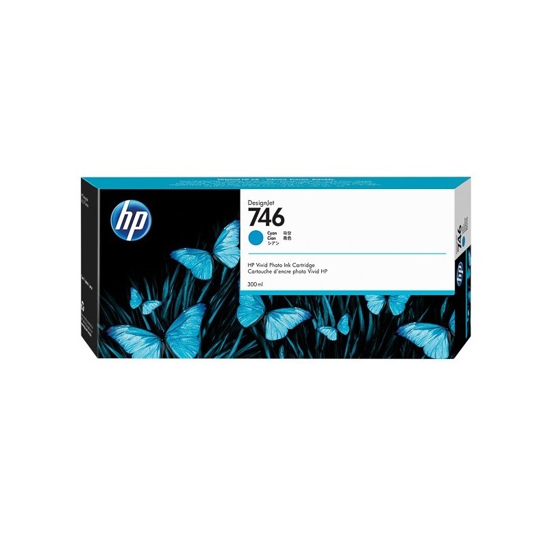 Cartouche Cyan HP pour Designjet Z6 - Z6dr - Z9+ ... (N°746)