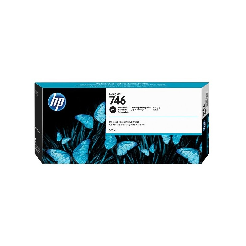 Cartouche Noir Photo HP pour Designjet Z6 - Z6dr - Z9+ ... (N°746)