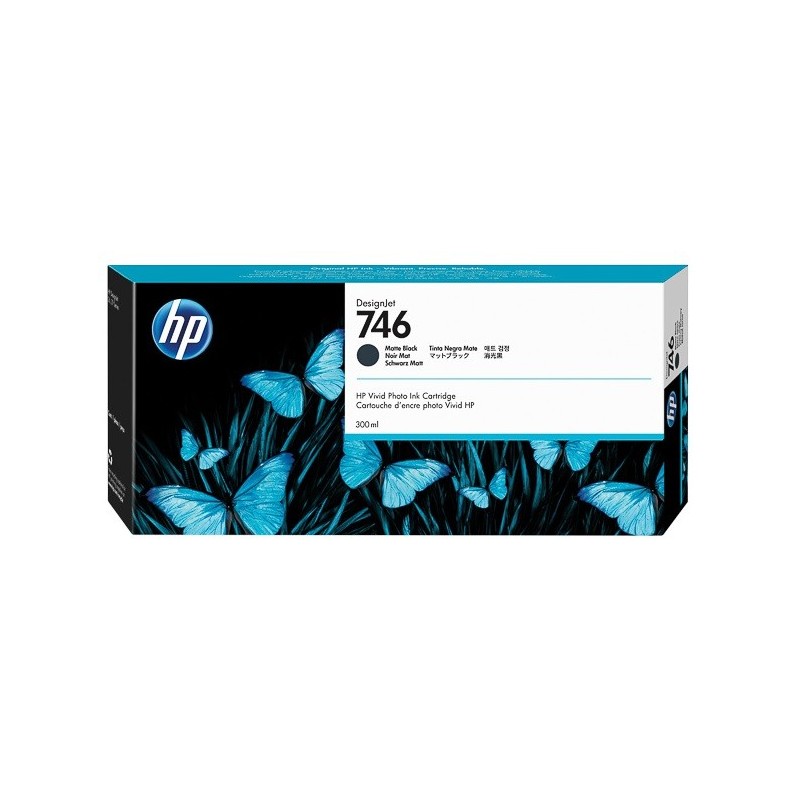 Cartouche Noir Mat HP pour Designjet Z6 - Z6dr - Z9+ ... (N°746)