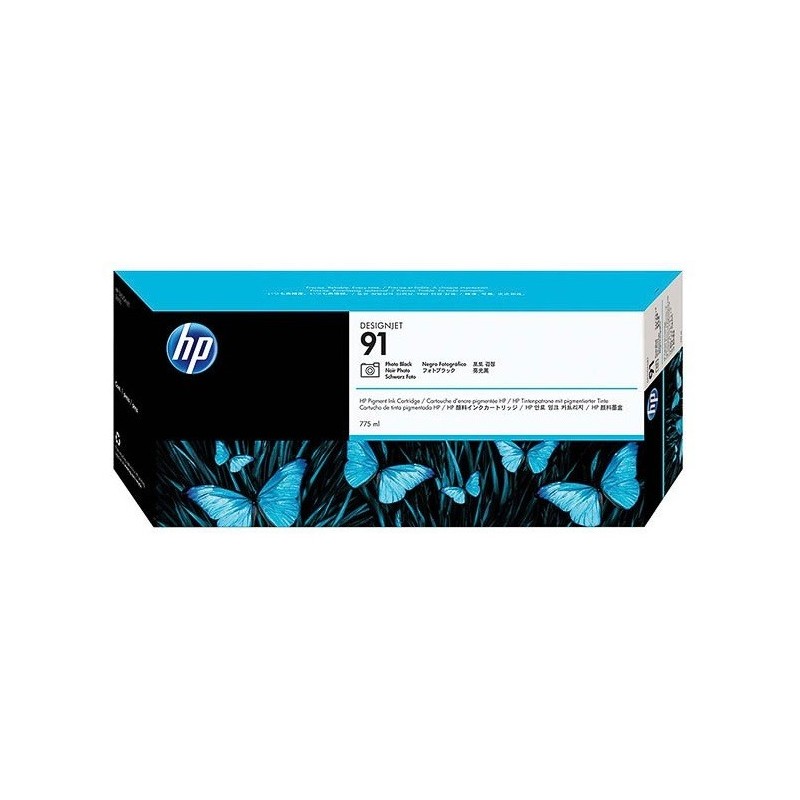 Cartouche noir photo HP pour designjet Z6100 (N°91), Toner Express : achat en ligne de Cartouche noir photo HP pour designjet Z6