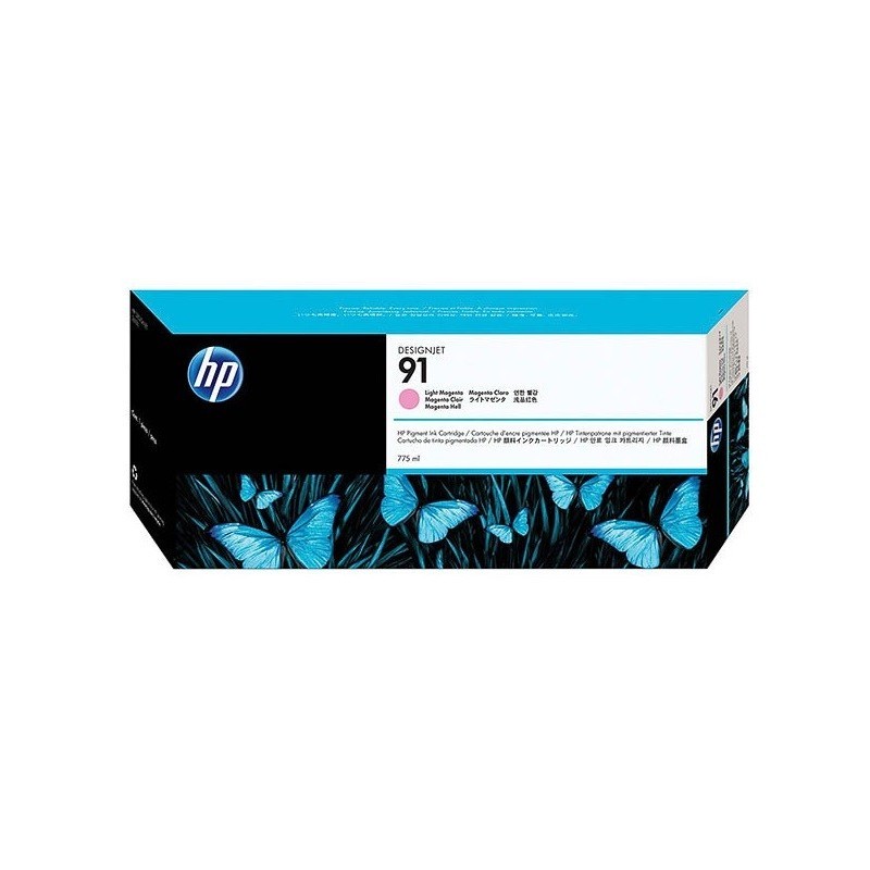 Cartouche magenta clair HP pour designjet Z6100 (N°91), Toner Express : achat en ligne de Cartouche magenta clair HP pour design