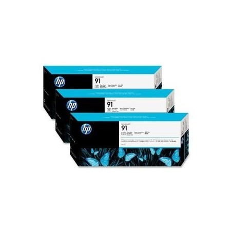 Pack 3 Cartouches noir photo HP pour designjet Z6100 (N°91), Toner Express : achat en ligne de Pack 3 Cartouches noir photo HP p