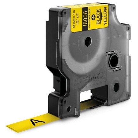 Gaines thermorétractables Dymo IND 12 mm x 1,5m (noir/jaune) - 18056